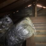 長野県長野市ネズミ駆除 ネズミの巣にされた断熱材の撤去